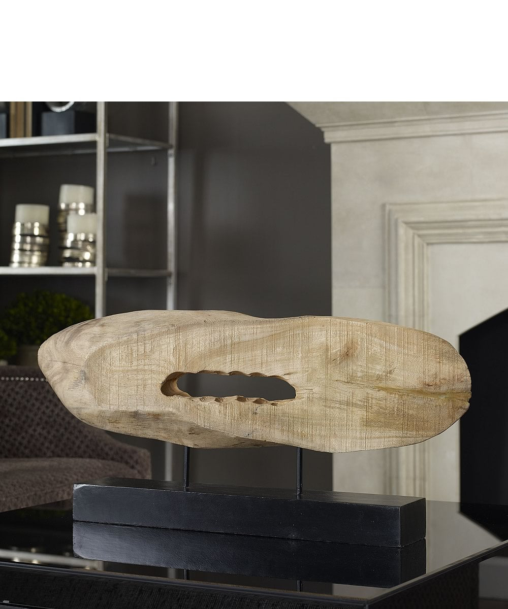13H Paol Handcrafted Mango Wood Sculpture - Elegant Home Decor for Living Room, Office & Gift Giving