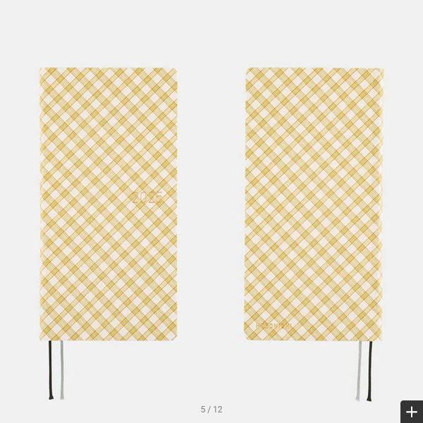 Hobonichi Techo 2025 Planner - Shirt Fabric Cover in Harvest Plaid | Weekly Horizontal Layout | January & Monday Start | English Edition | Perfect for Journaling, Scheduling & Productivity Tracking
