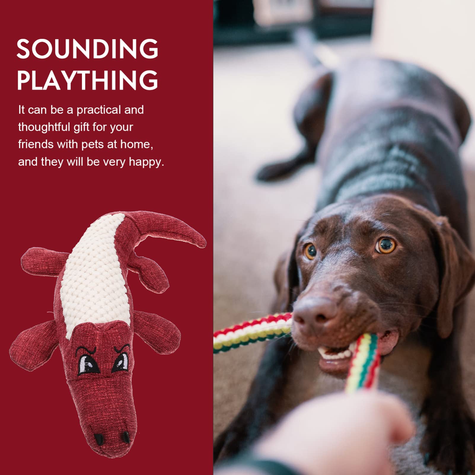 TENDYCOCO Plush Dog Chew Toy - Squeaky Interactive Puppy Teething Toy for Small & Large Dogs - Durable Pet Biting & Molar Plaything for Playtime & Training - Perfect for Puppies, Adult Dogs & Stress Relief