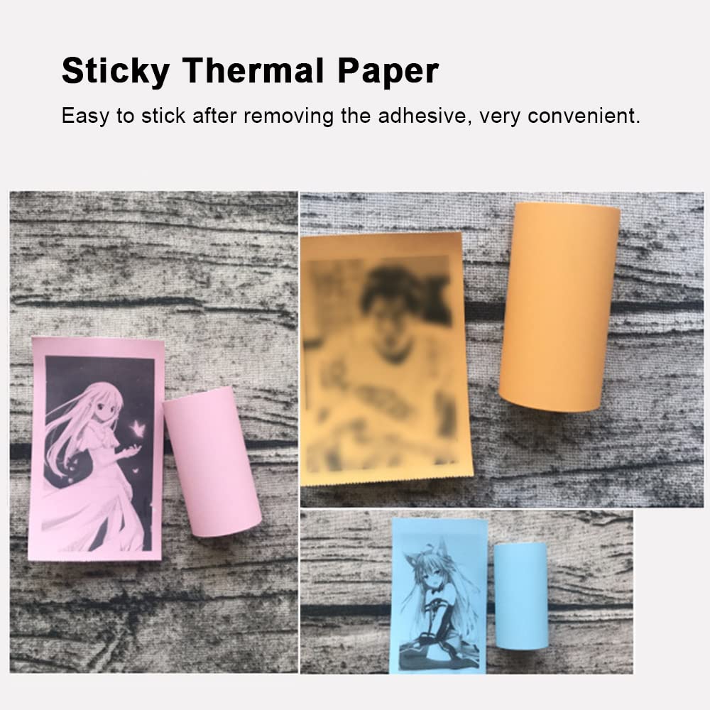 EXCLUZO 3-Pack A6 Thermal Paper Rolls - Compatible with P1/P2 Mini Photo Printer - High-Quality Clear Printing for Receipts & Labels - Perfect for Home, Office & Retail Use