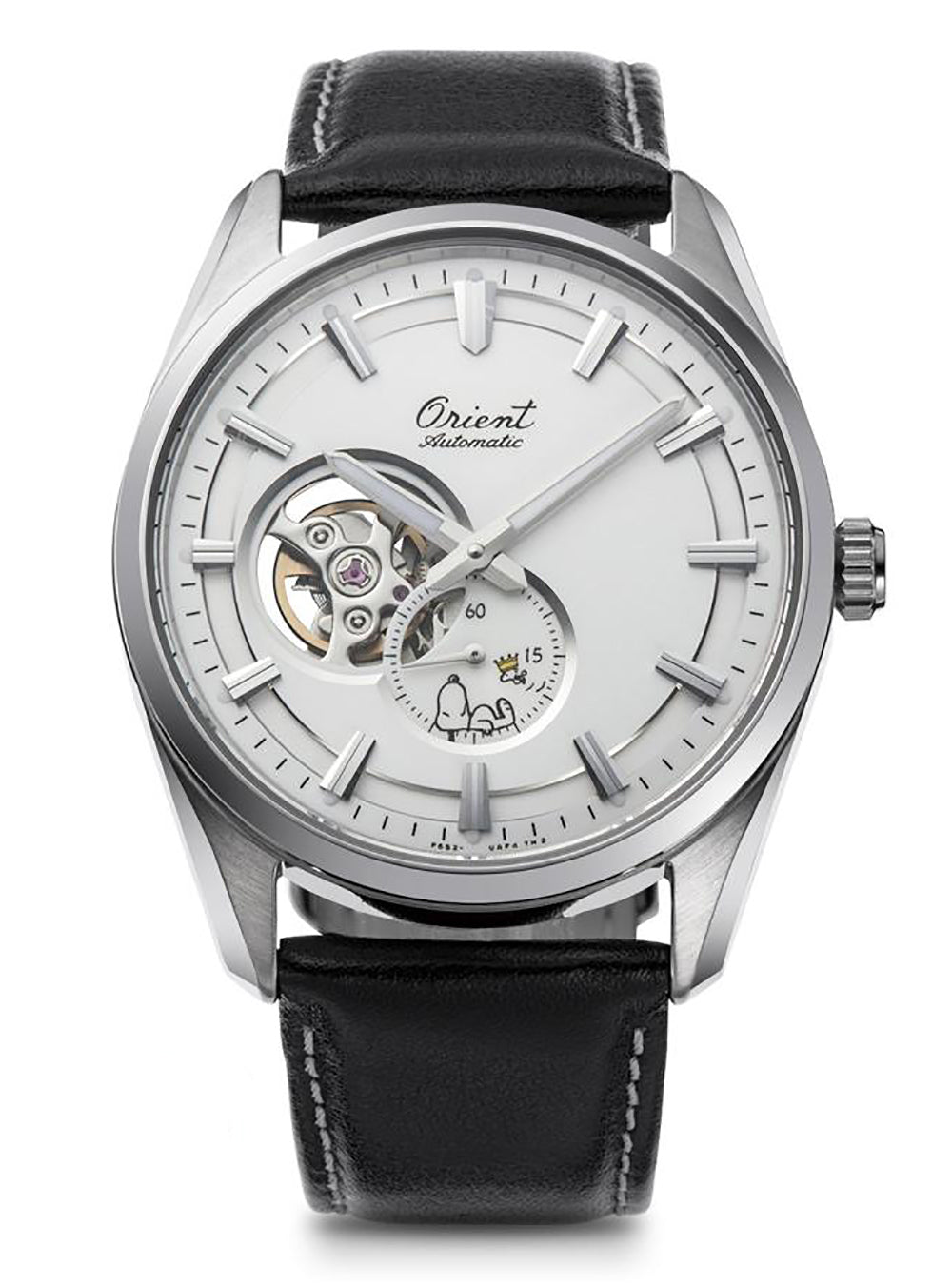ORIENT Mechanical Contemporary Watch Semi-Skeleton Peanuts Collaboration Model RN AR0011S Limited Edition JDM - Stylish Unisex Timepiece for Casual Wear, Collectors & Gift Giving