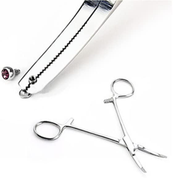 Professional Dermal Anchor Kelly Grip Forceps - Surgical Grade Body Piercing Tool for Safe Jewelry Insertion & Removal - Perfect for Piercing Studios & Tattoo Shops