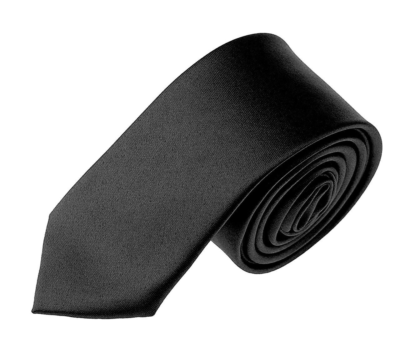FOMANN Solid Color Boys Tie - 2.5 Inch Skinny Necktie for Kids & Teens | Perfect for School, Weddings & Formal Events