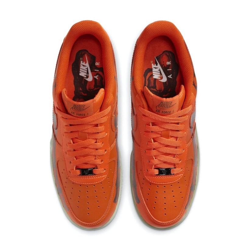 Nike Air Force 1 Low 'Skeleton Starfish' Sneakers - Orange, White & Black Colorway | Streetwear Fashion & Casual Wear for Men & Women