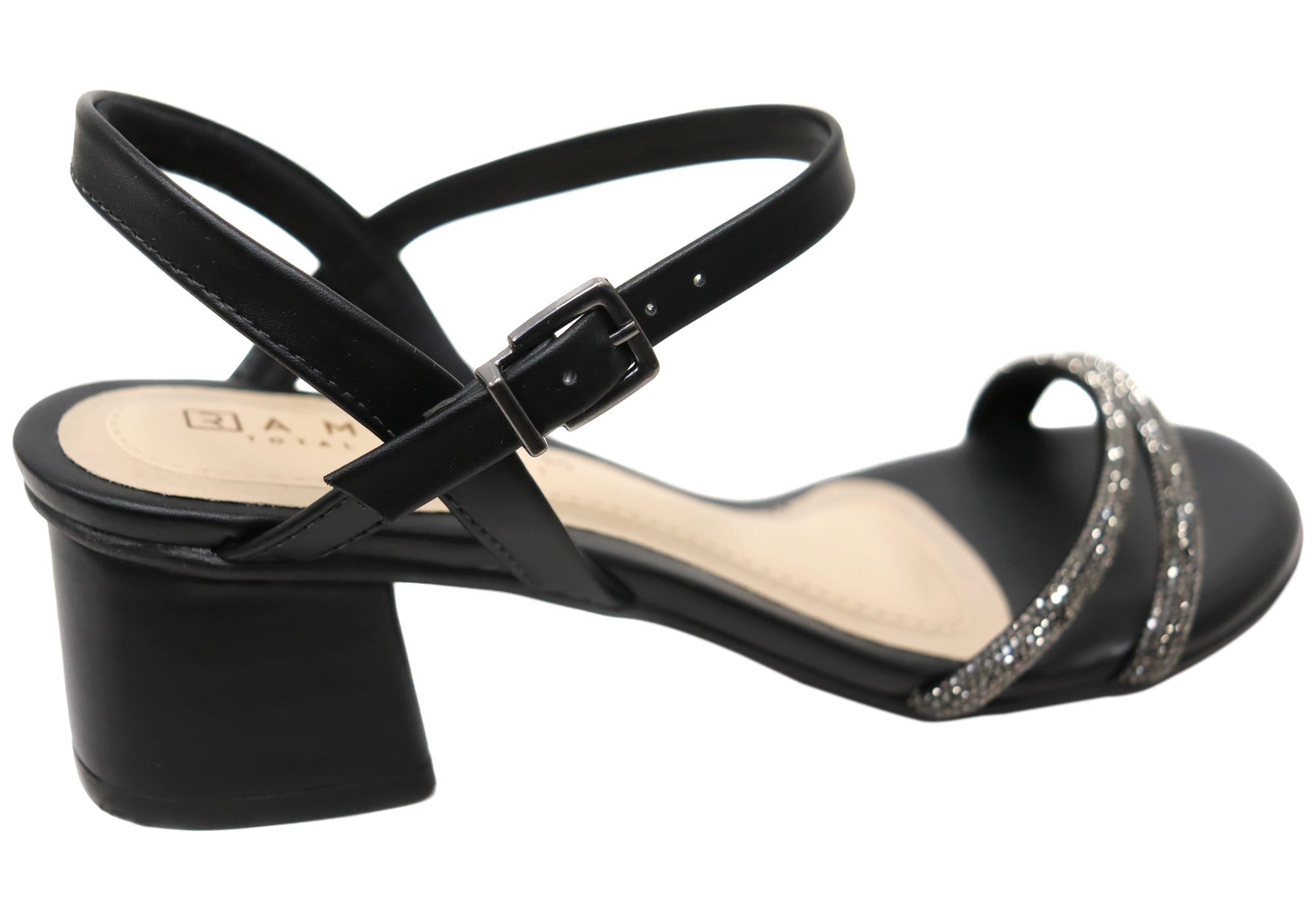 Ramarim Total Comfort Erica Women's Brazilian Mid Heel Dress Sandals - Elegant & Comfortable for Weddings, Parties & Office Wear