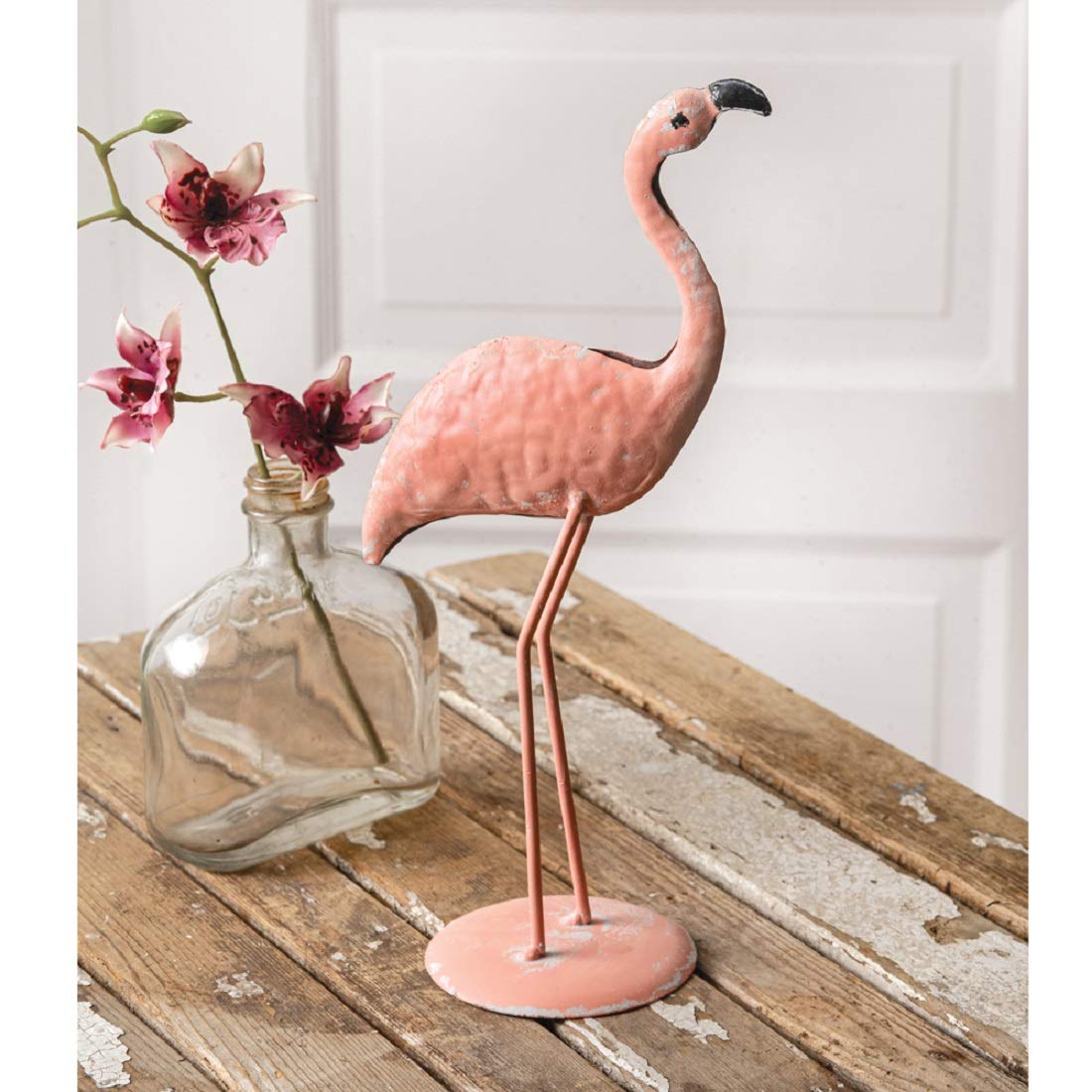 CTW Home Collection 440034 Decorative Tabletop Flamingo - Perfect for Tropical Party Decor, Summer Home Decor & Garden Ornament