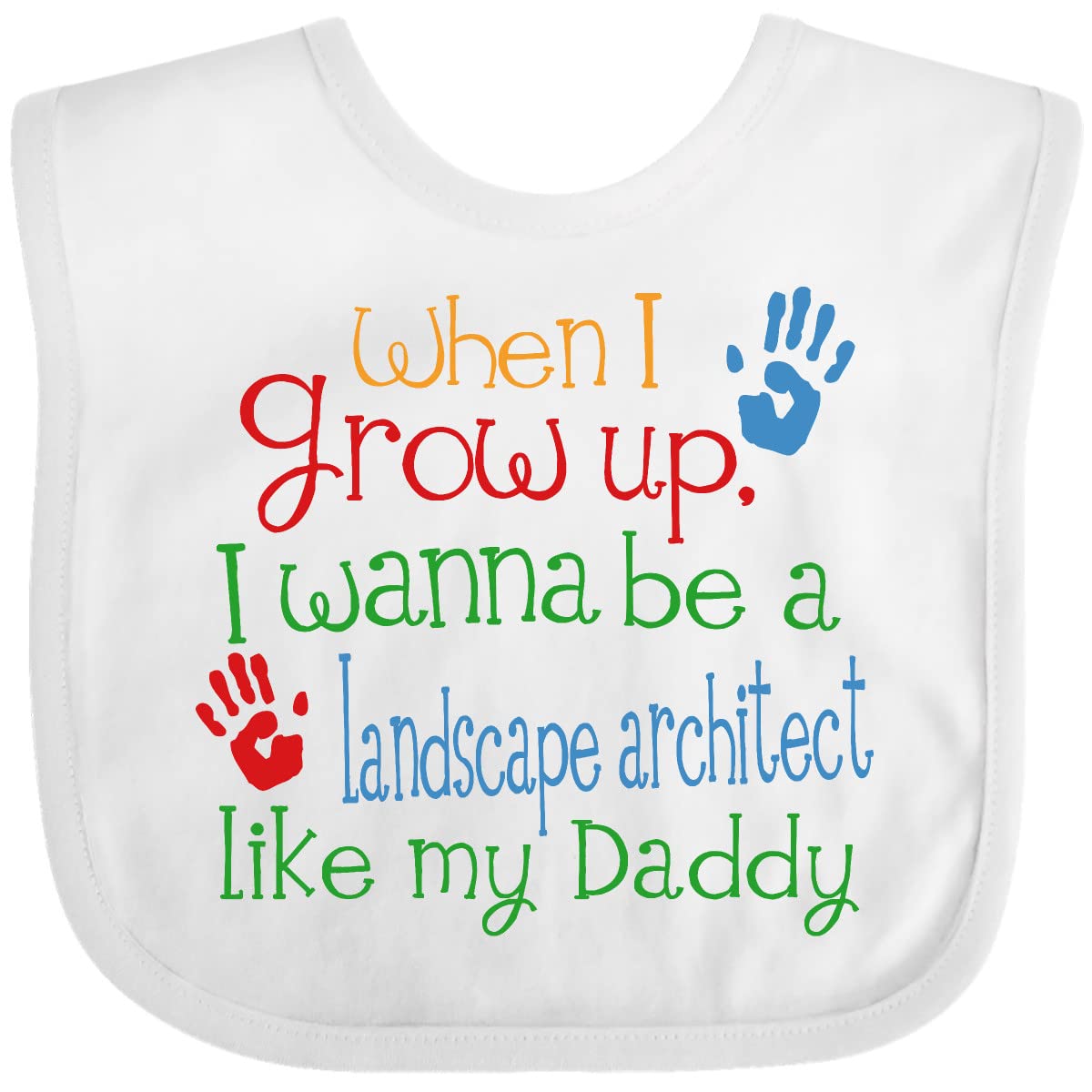Inktastic Landscape Architect Like Daddy Baby Bib - Soft & Absorbent Cotton Drool Bib for Infants & Toddlers - Perfect for Feeding, Playtime & Outdoor Adventures