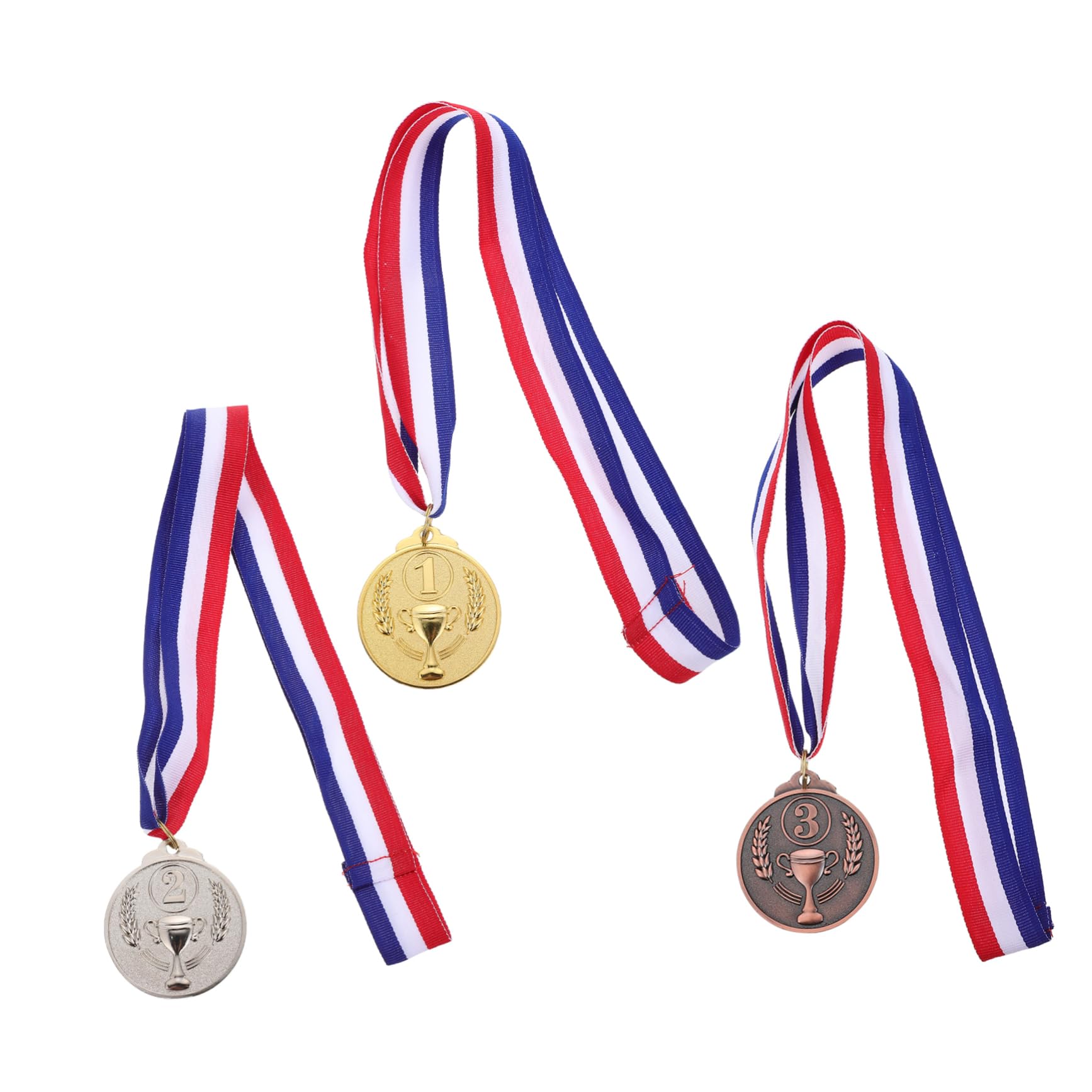 WESIEVYA Sports Medals for Awards - Zinc Alloy Woven Fabric Competition Medals - Durable Custom Metal Medals for Track Meets, Soccer Tournaments & School Events