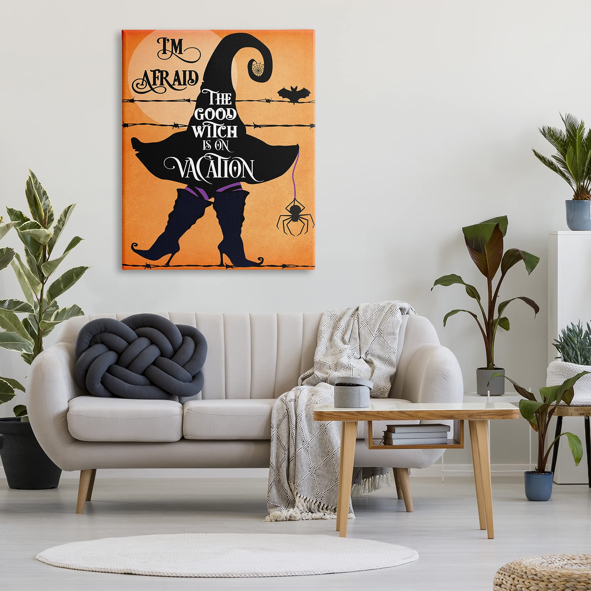 Stupell Industries Good Witch On Vacation Halloween Canvas Wall Art - 36
