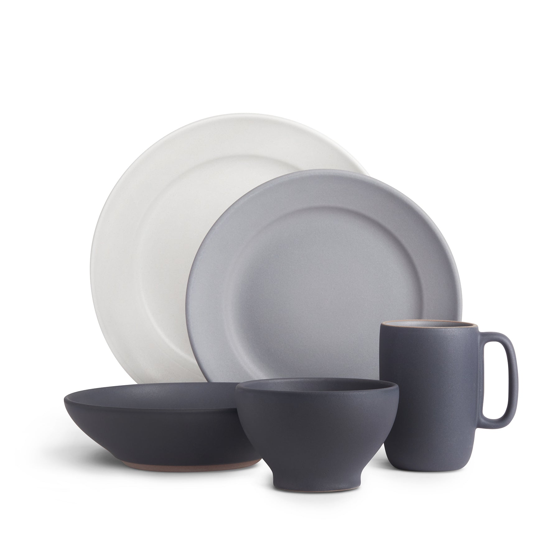 Oxford 5-Piece Dinnerware Set - Elegant Porcelain Plates, Bowls & Mugs for Formal Dining, Family Gatherings & Special Occasions