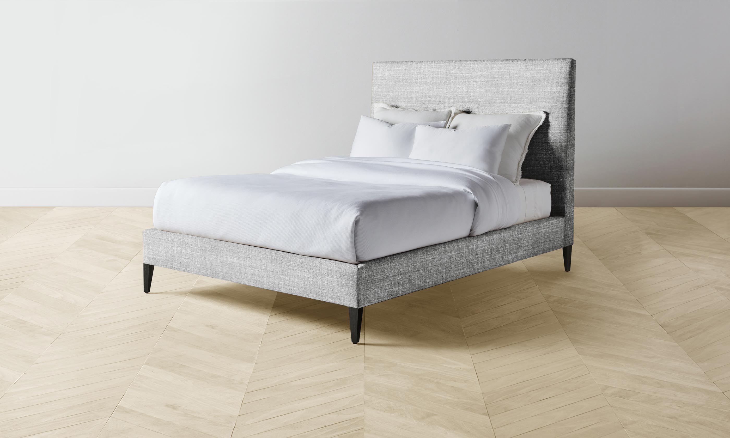 The Essex Bed - Premium Performance Textured Tweed Alpine Upholstered Bed Frame - Perfect for Modern Bedrooms & Master Suites