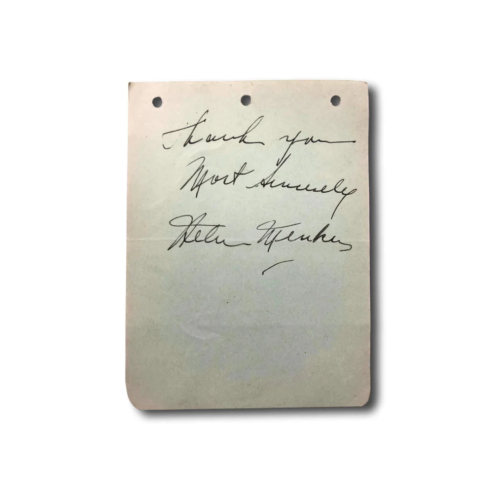 Authentic Helen Menken Hand Signed Album Page with JSA COA - Humphrey Bogart Autograph - Perfect for Collectors, Memorabilia Displays & Movie Enthusiasts