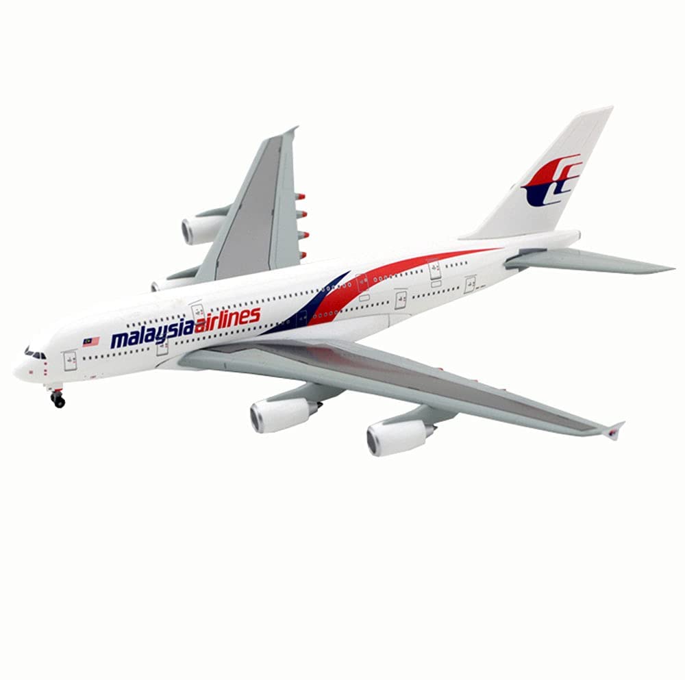 1/400 Scale Airbus A380 MAS Alloy Model Airplane - Collectible Aircraft Display for Aviation Enthusiasts & Adults - Perfect for Home Office Decor, Gifts & Aviation Collections