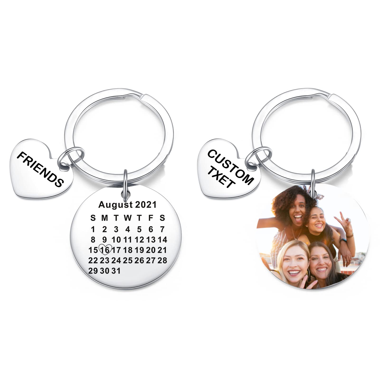 Custom Photo Keychain - Personalized Birthday Gifts for Women, Wedding Gifts, Anniversary Presents for Husband & Boyfriend - Perfect for Couples, Key Rings & Special Occasions