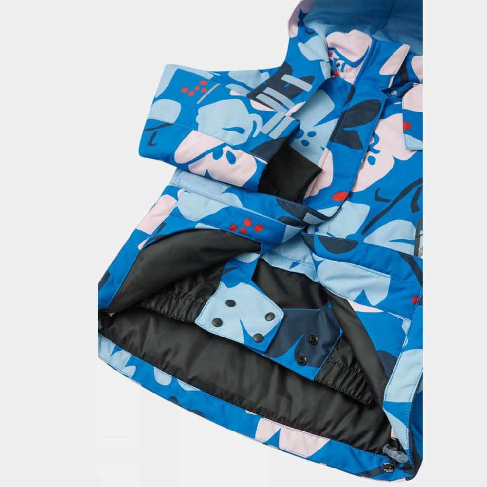 Reima Kiiruna Girls Ski Jacket - Waterproof Winter Coat for Kids, Bright Blue - Perfect for Snowboarding, Skiing & Outdoor Winter Activities
