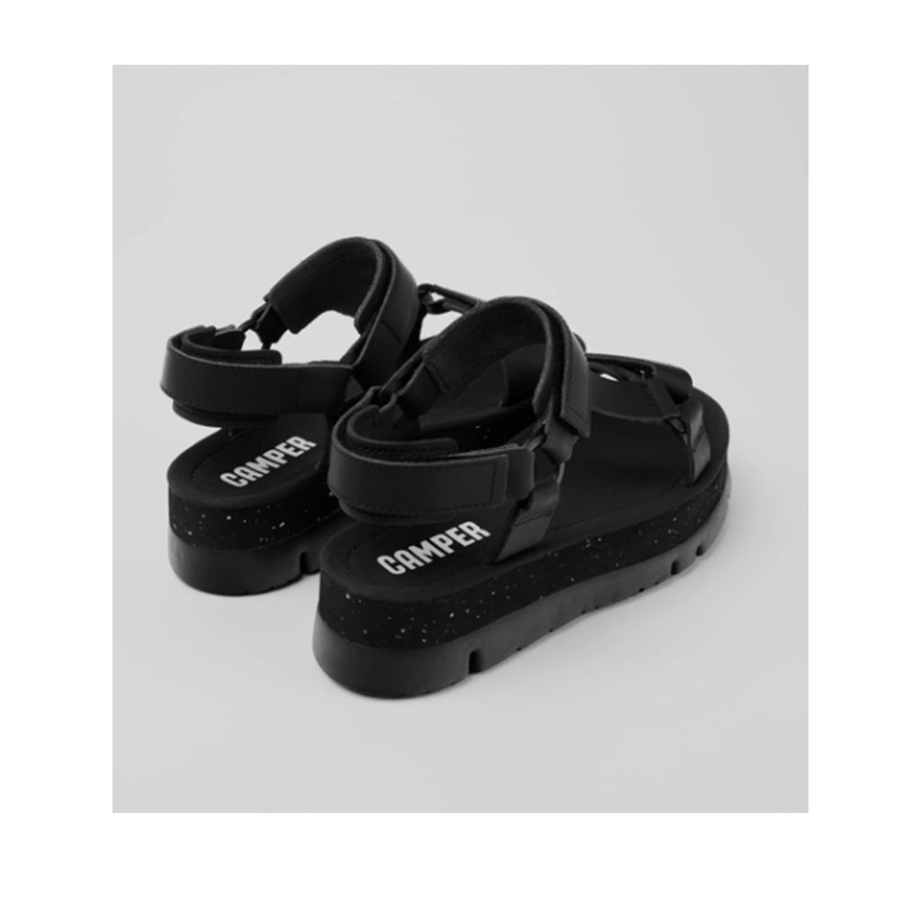 Camper Women's Oruga Up Sneakers - Black Speckle Comfortable Walking Shoes for Travel, Work & Everyday Wear