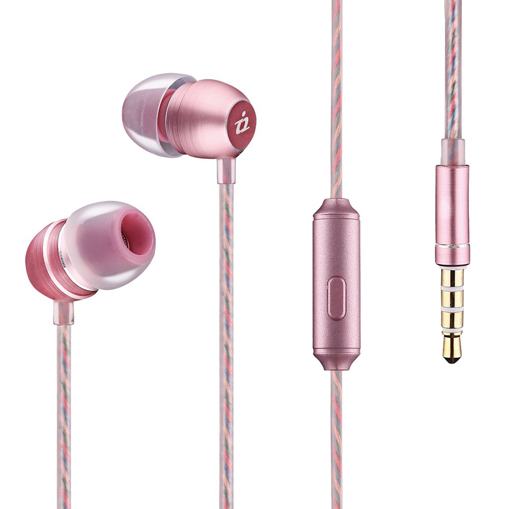 Wireless Bluetooth Earbuds with Noise Cancelling - Rose Gold Champagne Color | Perfect for Gym, Running, Travel & Work Calls