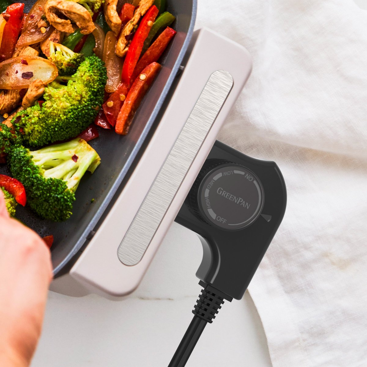 7 Quart Advanced Non-Stick Skillet - Premium Heavy Duty Frying Pan with Lid for Induction, Gas & Electric Stoves - Perfect for Searing, Stir-Frying & Family Cooking