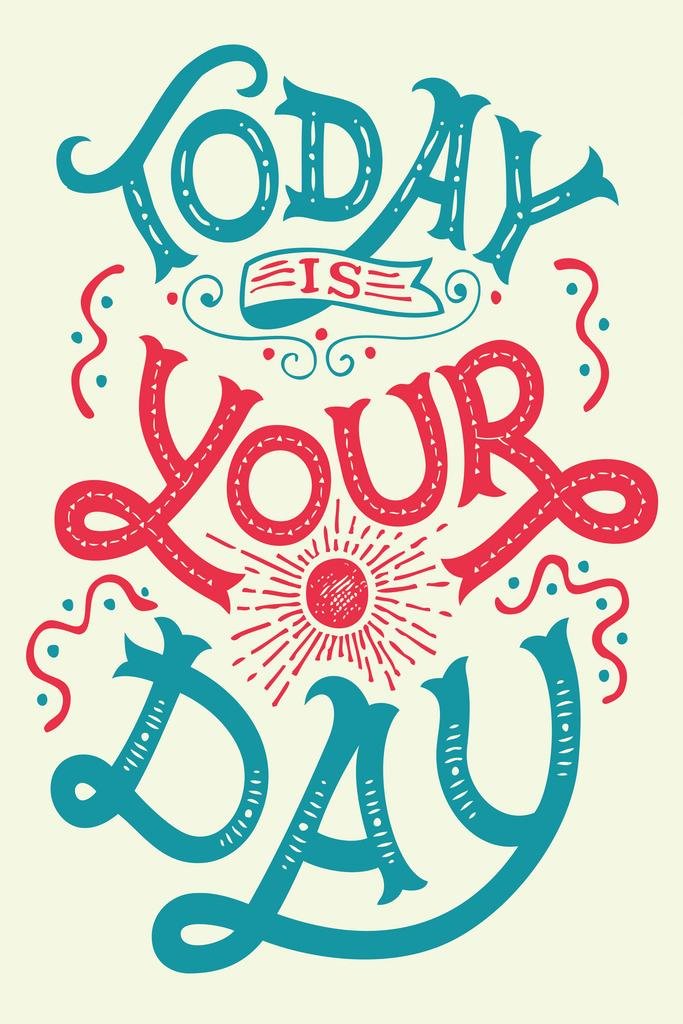 Laminated 'Today Is Your Day' Motivational Quote Poster - 16x24 Dry Erase Wall Art for Office, Classroom & Home Decor - Inspirational Whiteboard for Daily Goals & Positive Affirmations