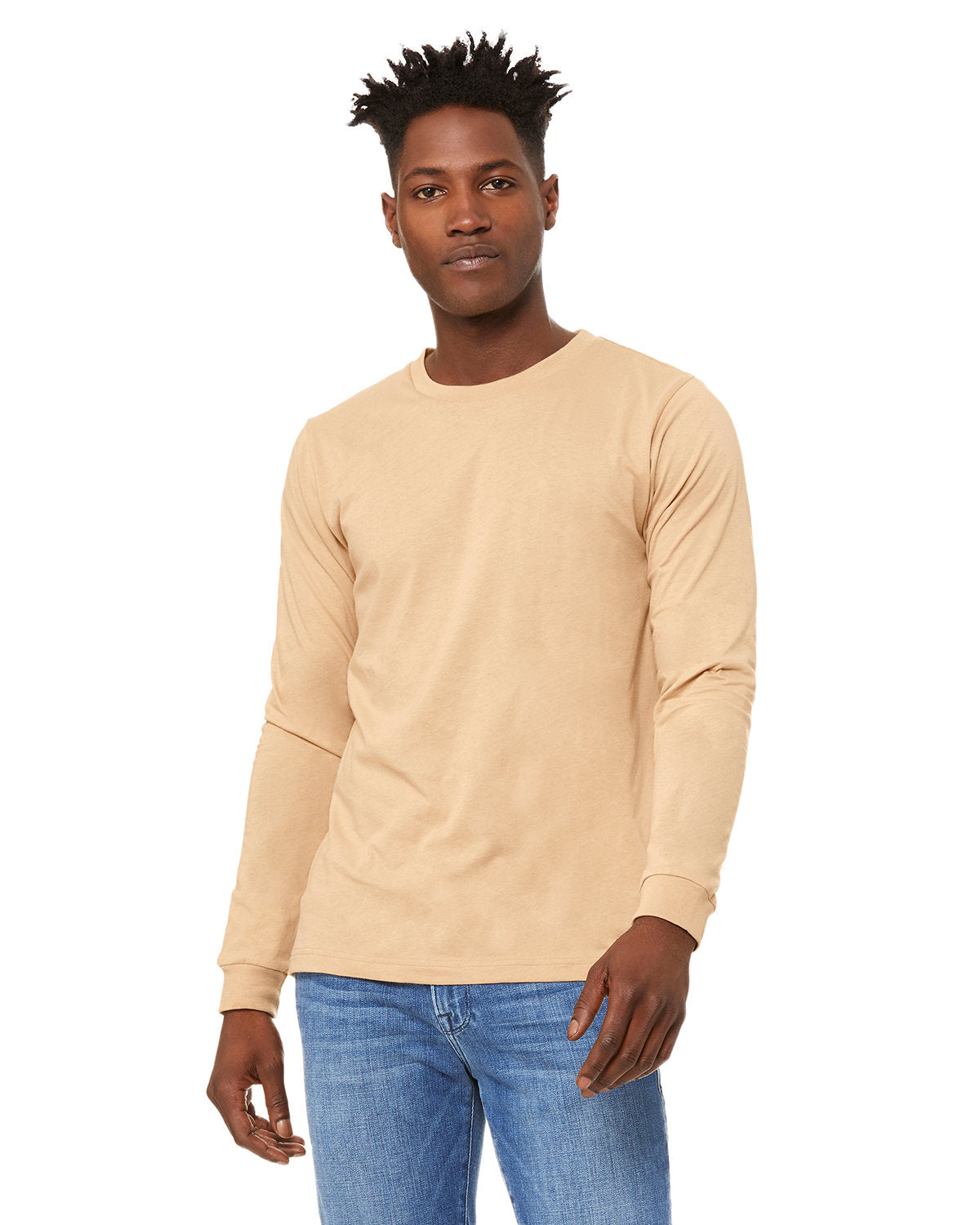 Bella + Canvas 3501 Unisex Jersey Long Sleeve T-Shirt - Soft Cotton Crewneck Tee for Men & Women - Perfect for Casual Wear, Layering & Everyday Comfort