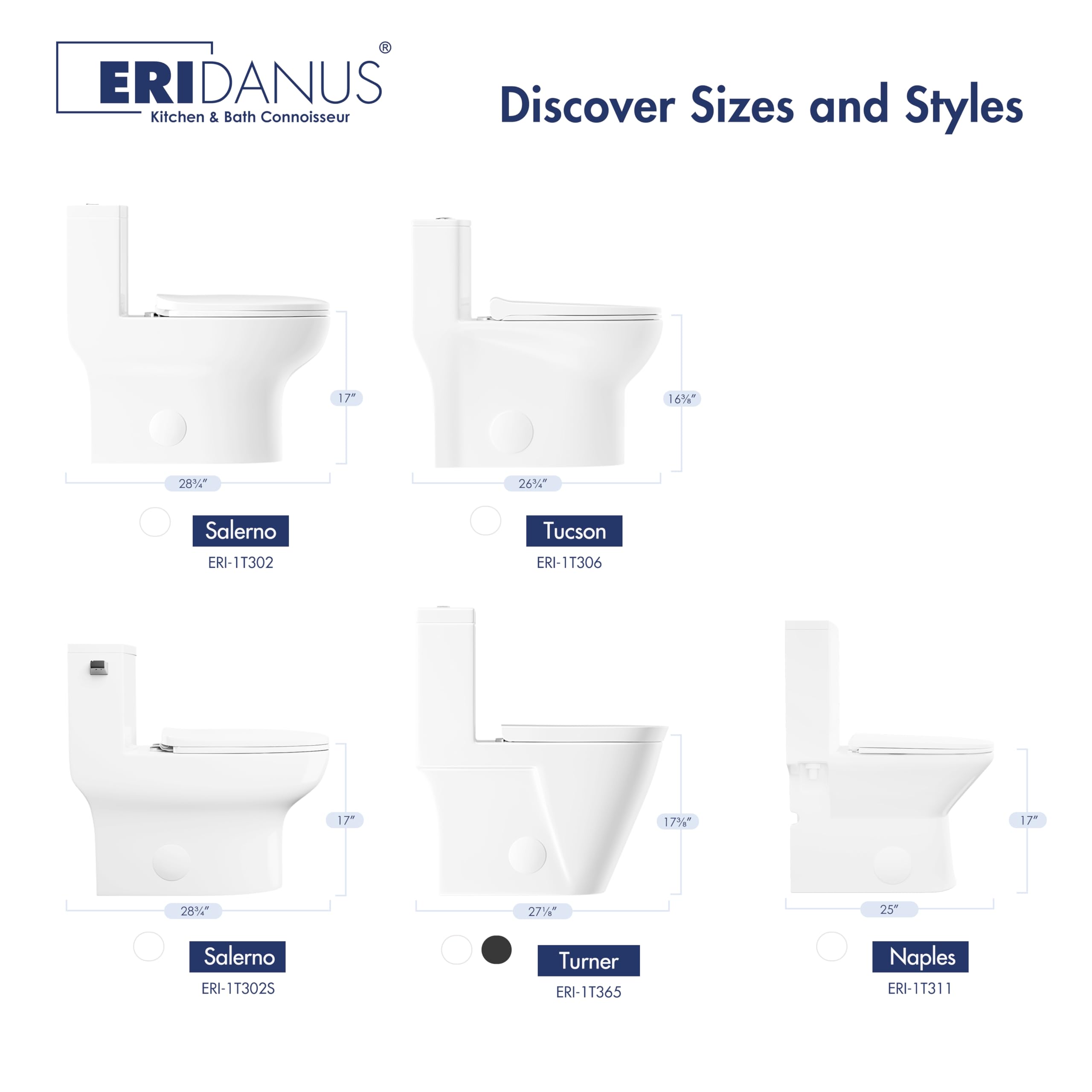 Eridanus One Piece Toilet with Comfort Chair Seat - ADA Compliant 17.3