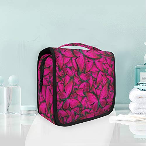 Waterproof Hanging Travel Toiletry Bag with Butterfly Design - Portable Cosmetic Organizer for Makeup, Skincare & Toiletries - Perfect for Women & Men Travel Accessories (Ideal for Camping, Gym, Business Trips & Vacation)