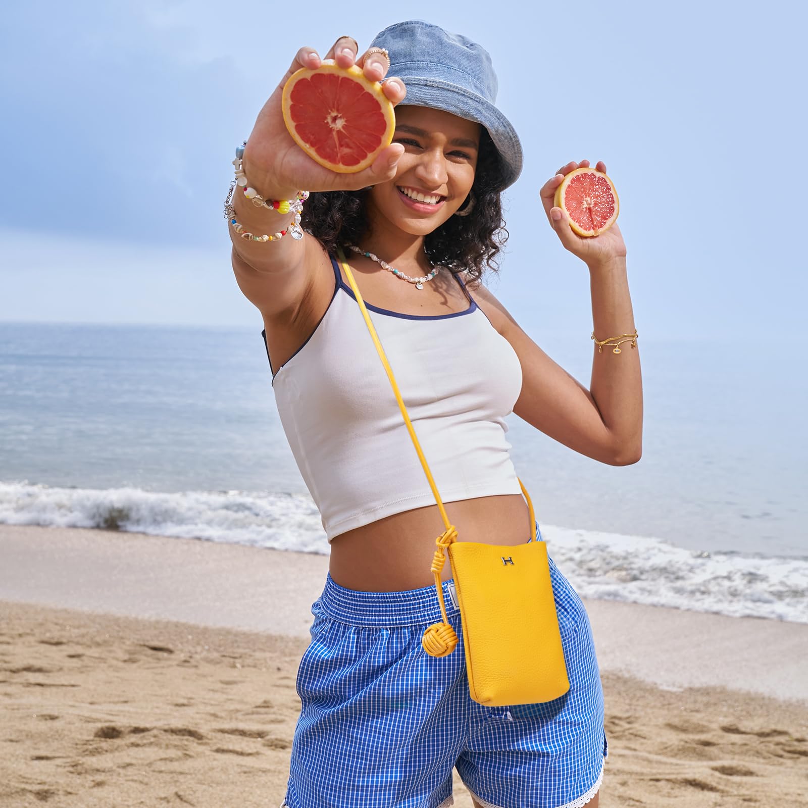 Women's Leather Crossbody Phone Purse - Small Wallet Bag for iPhone & Samsung - Perfect for Travel, Shopping & Everyday Use