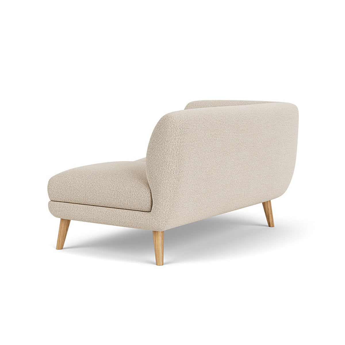 Alfred Boucle Left 2 Seater Modular Sofa - Modern Sectional Couch for Living Room, Small Space & Apartment - Soft Fabric Upholstery with Reversible Design