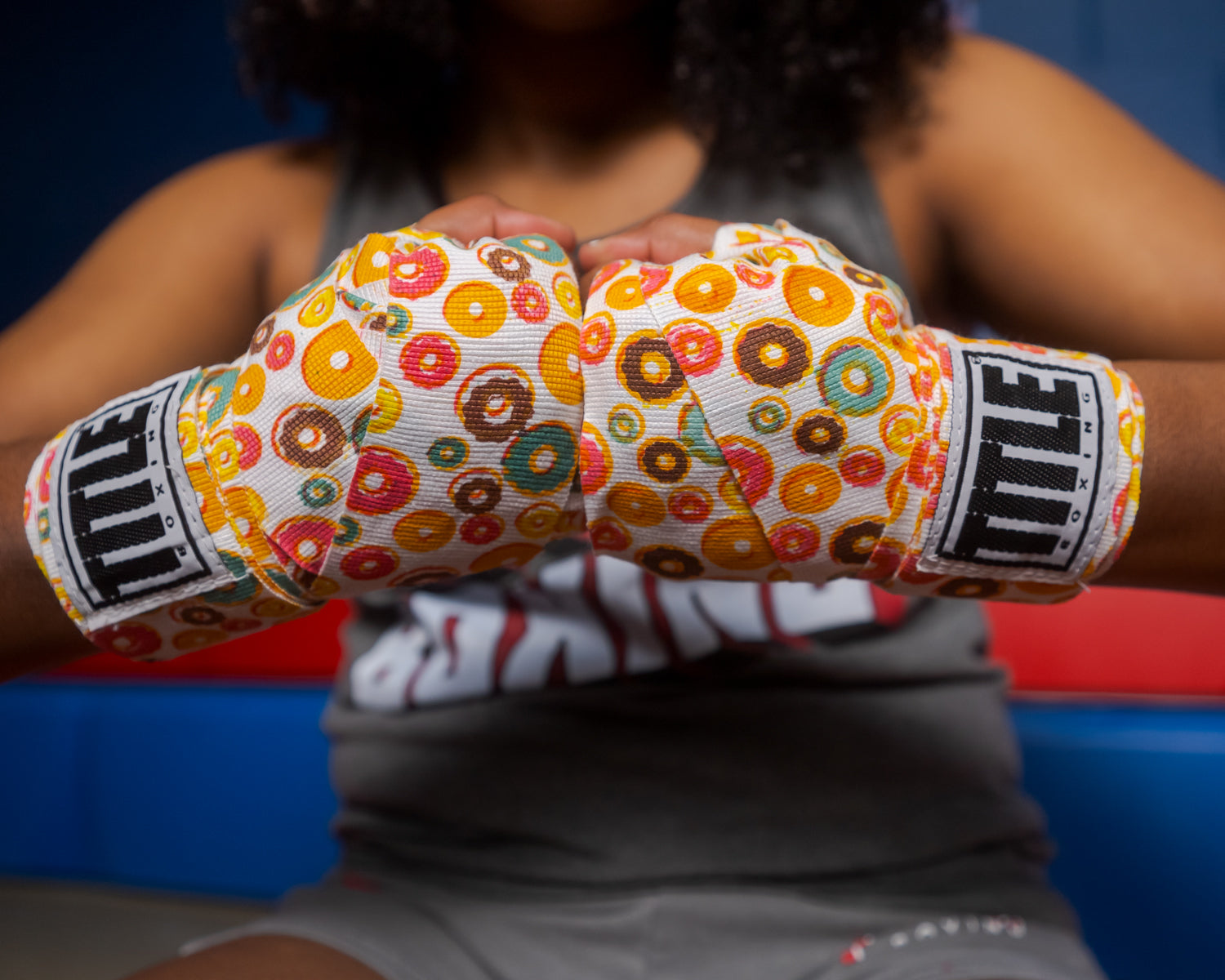 TITLE Boxing Print Hand Wraps 180