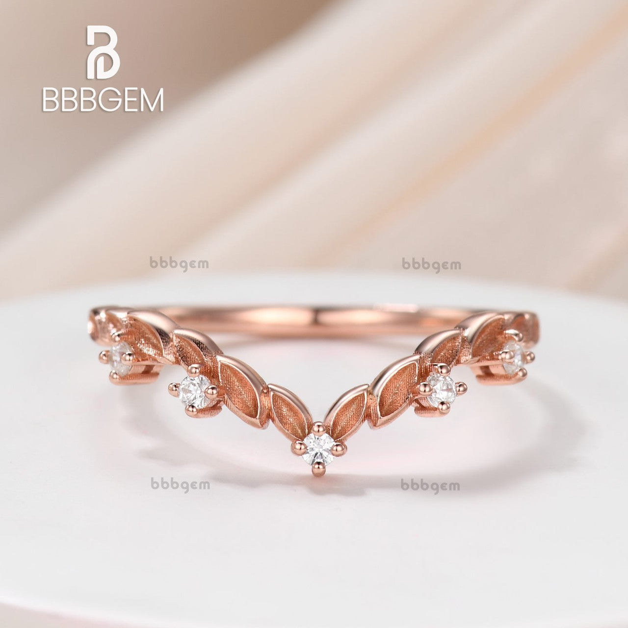Pear & Marquise Floral Moissanite Engagement Ring Set with V-Shaped Leafy Wedding Band – Elegant Bridal Jewelry for Proposals, Anniversaries & Special Occasions