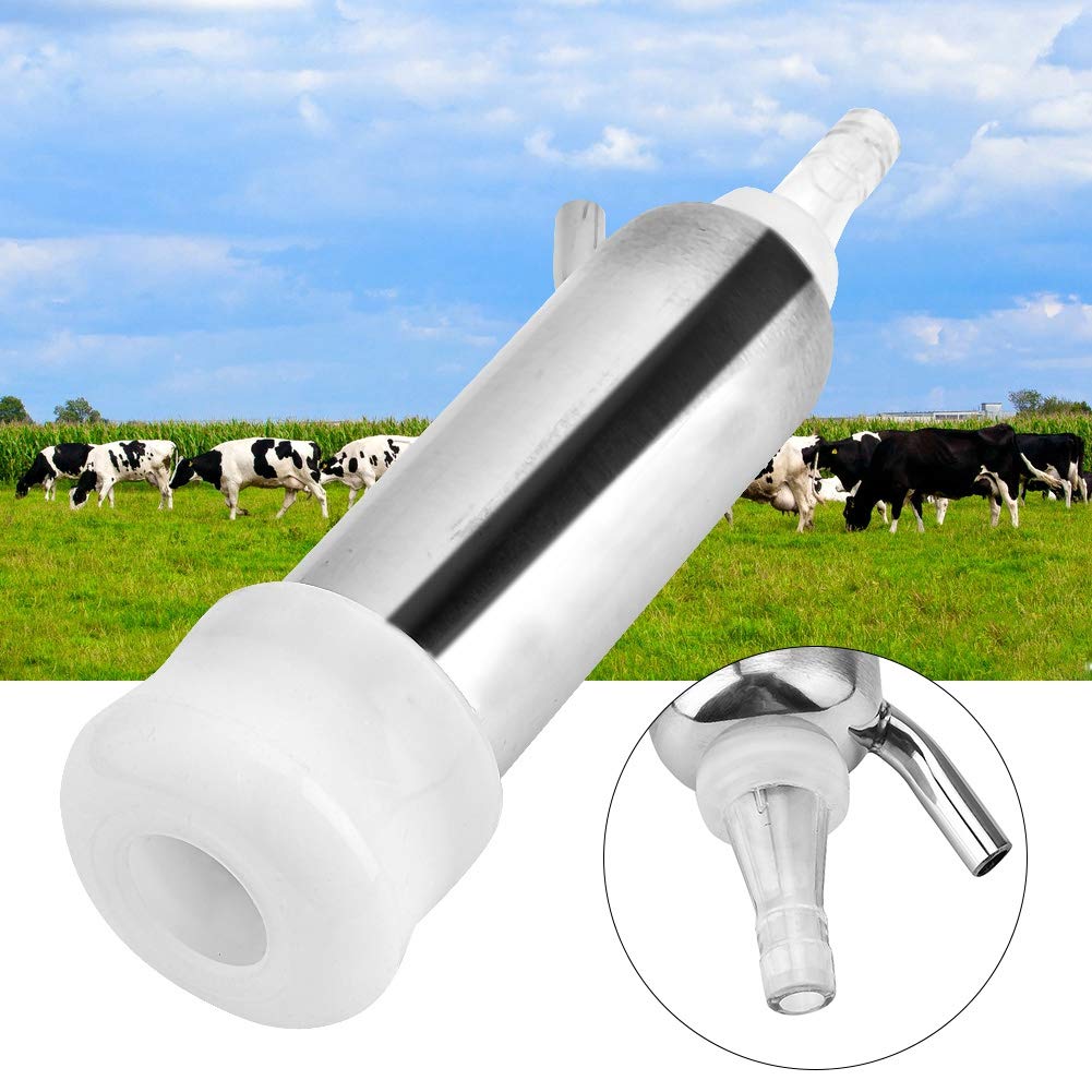 EBTOOLS Electric Milking Machine Accessories - Stainless Steel Cup Shell & Inflation Liner with Milk Pulse Controller (20×5.5×5.5cm) - Perfect for Dairy Farm, Goat Milking & Livestock Equipment Maintenance