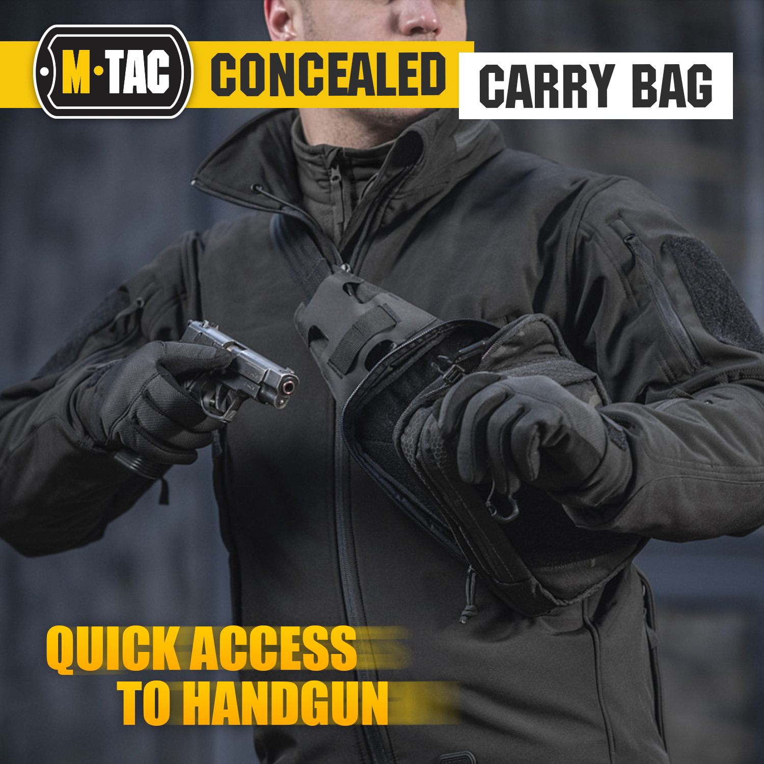 Tactical Pistol Sling Bag with MOLLE Panel - Durable & Adjustable for Concealed Carry, Range Training & Outdoor Adventures