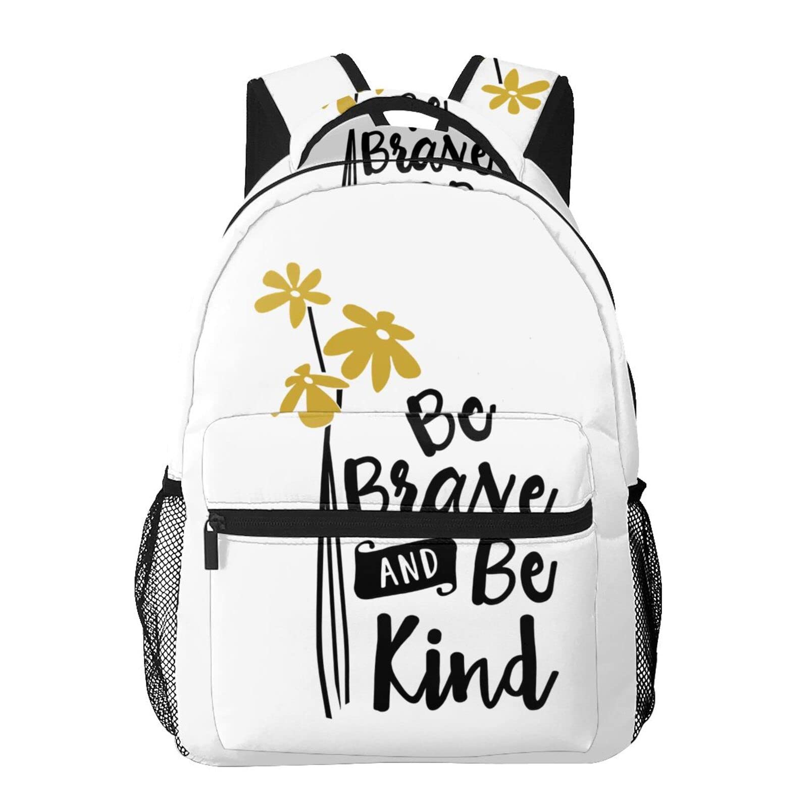 SHAMZBEST Lightweight Kids School Backpack - Durable Travel & Camp Backpack for Boys & Girls | Perfect for School, Outdoor Adventures & Daily Use | Be Brave Be Kind Inspirational Design
