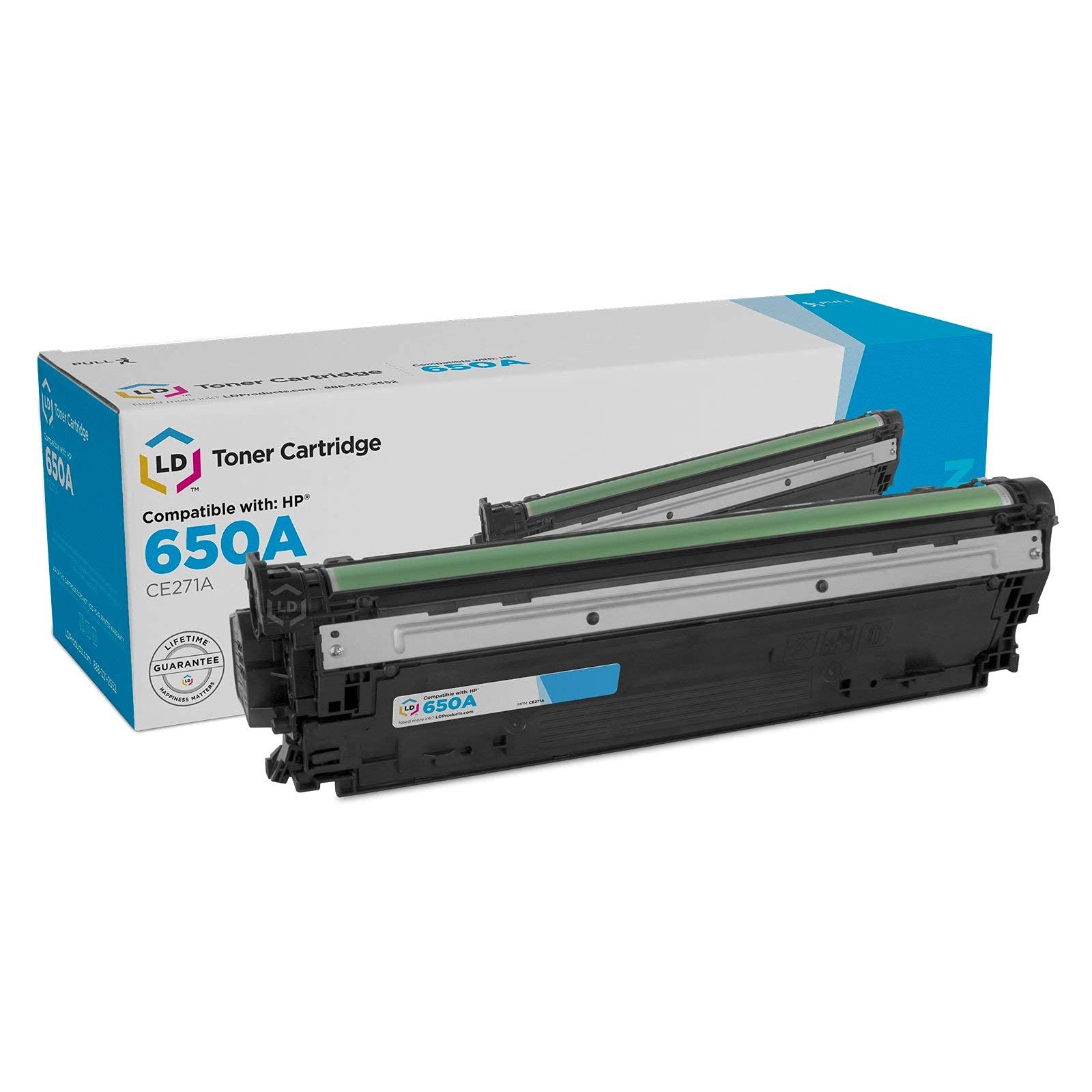 LD Products Remanufactured Toner Cartridge Replacement for HP 650A CE271A (Cyan) - Compatible with HP Color LaserJet Enterprise CP5525 Printer | High-Quality Printing for Office & Home Use