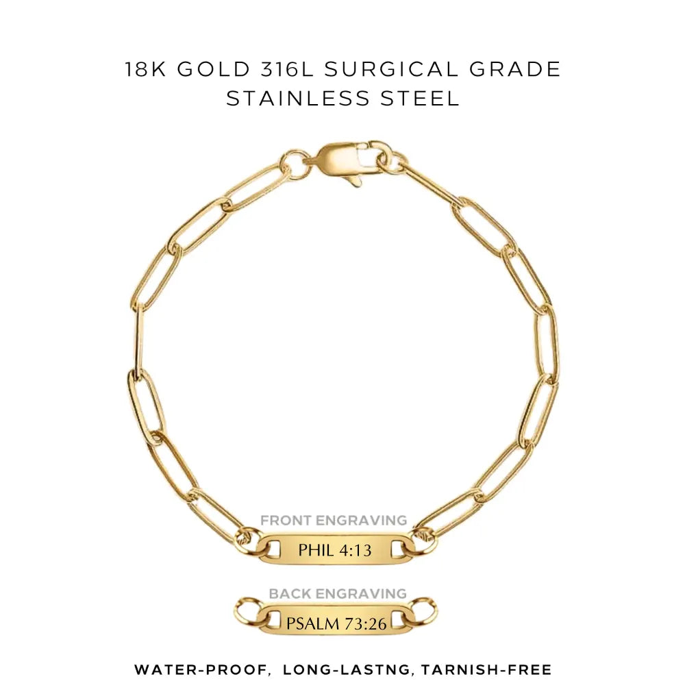 Personalized Engraved Paperclip Bracelet - Custom Name Jewelry Gift for Women - Perfect for Birthdays, Anniversaries & Special Occasions