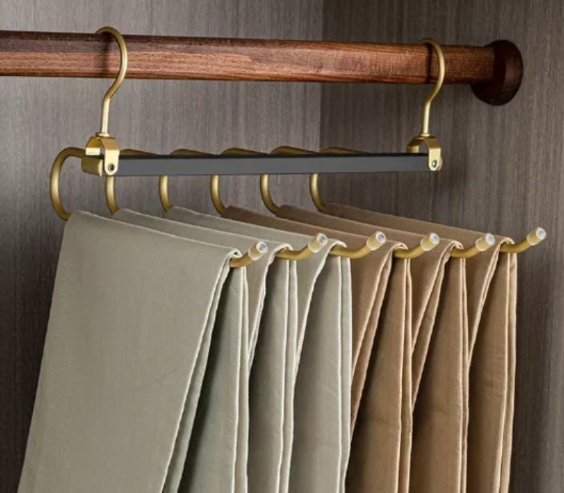 Multi-Functional Magic Pants Hanger - Space Saving Closet Organizer for Jeans, Trousers & Skirts | Perfect for Home, Office & Travel Storage