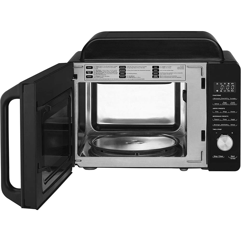 Cuisinart AMW-60 3-in-1 Microwave Air Fryer Oven Combo with Home Basics 5-Piece Knife Set & Cutting Board - Perfect for Small Kitchens, Quick Meals & Healthy Cooking