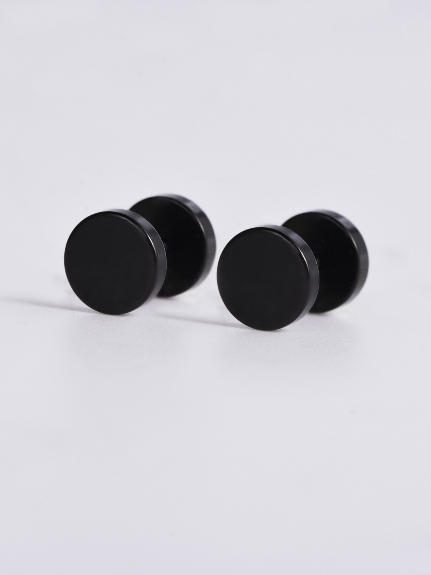 6 Pairs Black Stainless Steel Ear Studs - 18G Screw Back Earrings for Men & Women - Hypoallergenic Body Jewelry for Daily Wear, Parties & Gifting