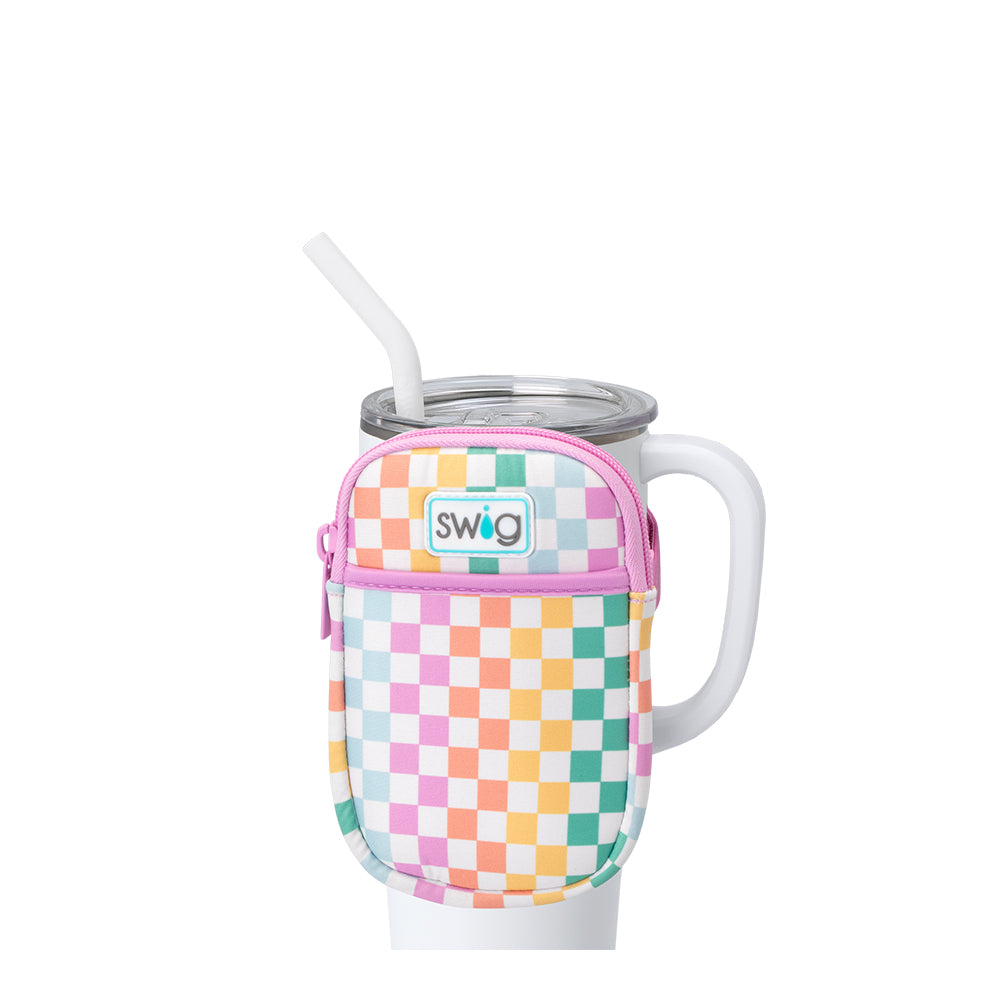 Check Mate Mega Mug Pouch - Insulated Travel Coffee Cup Holder for Commuting, Camping & Office Use