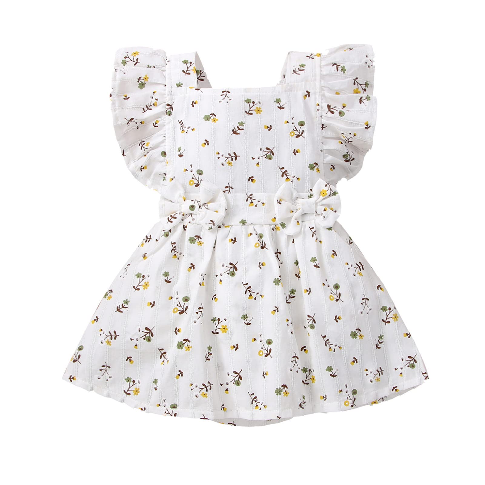 Adorable Newborn Baby Girl Romper Dress with Bow & Floral Print - Soft One-Piece Bodysuit for Summer Outfits | Perfect for Photoshoots, Parties & Daily Wear