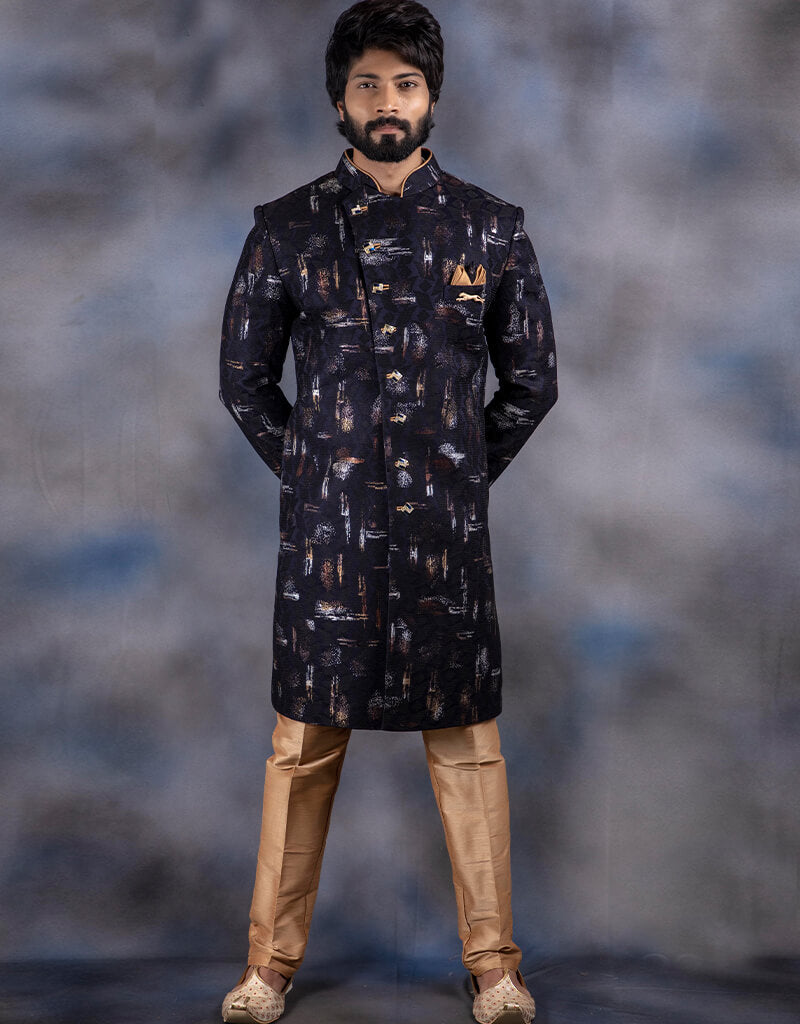 Stylish Black Kurta with Churidar - Elegant Indian Ethnic Wear for Women | Perfect for Festivals, Weddings & Cultural Events