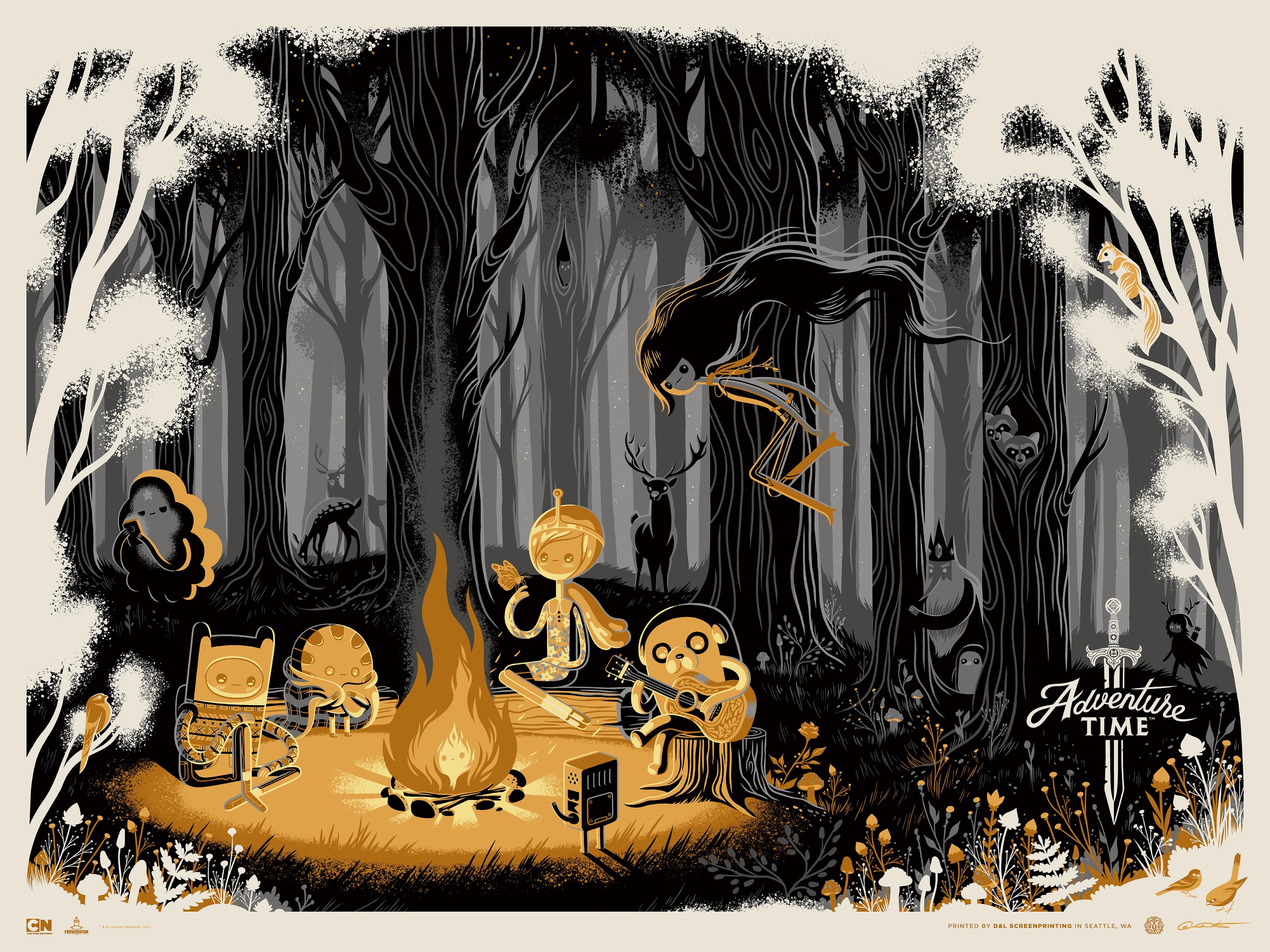 Adventure Time (Limited Edition Variant) Poster - Perfect for Kids' Rooms, Gifts & Fan Collections