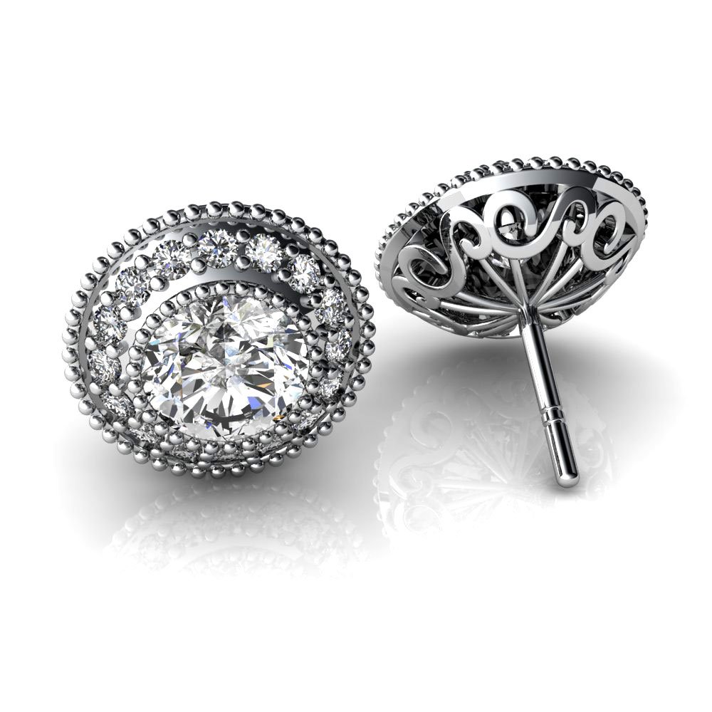 Sparkling Crystal Stud Earrings for Women - Silver Plated Birthstone Jewelry, Elegant Gift for Her | Perfect for Parties, Weddings & Everyday Wear