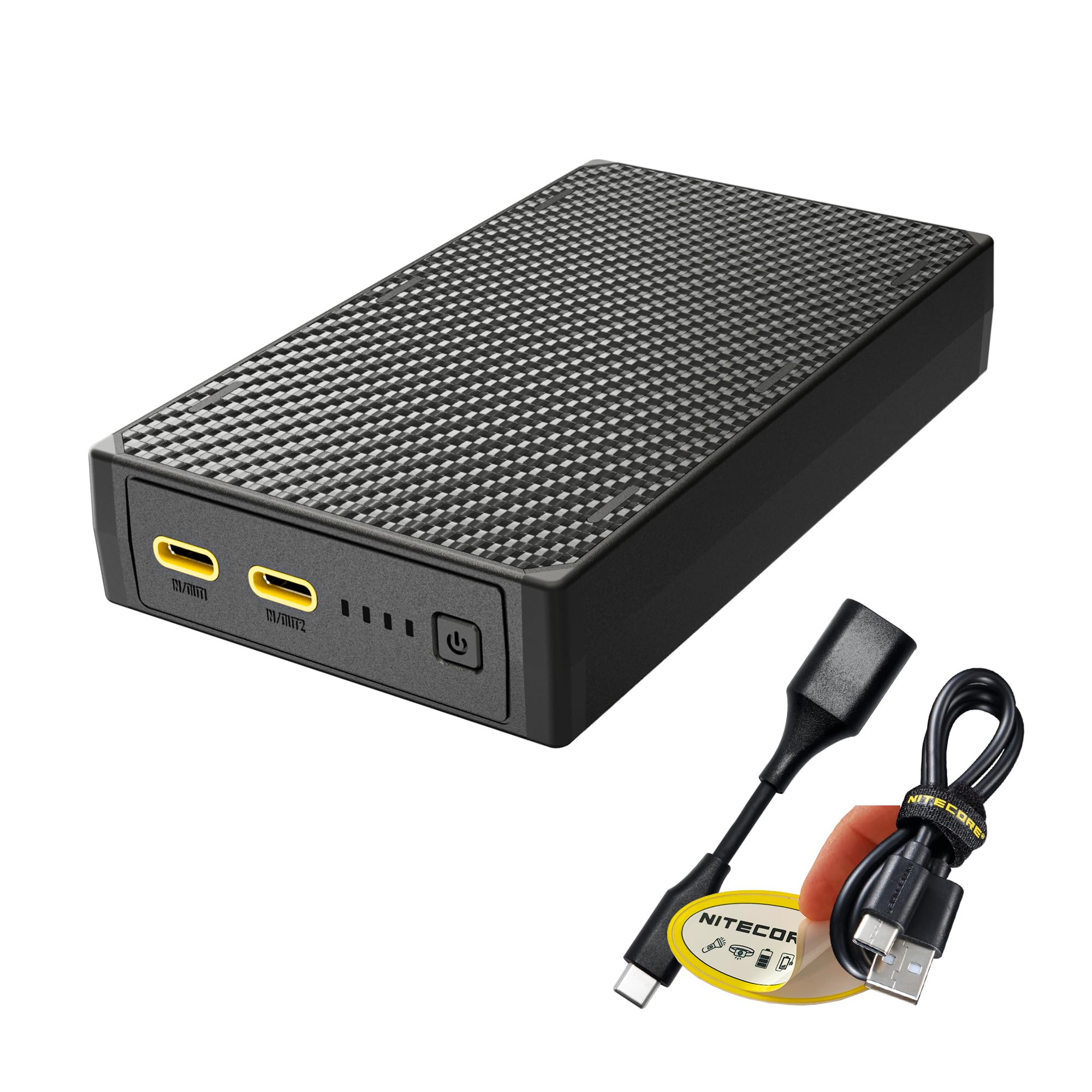 Nitecore NB20000 Gen 3 Power Bank - 20000mAh Fast Charging Portable Battery with QC & PD - Compatible with iPhone 15/14/13, Samsung Galaxy S23/S22, iPad & Tablets - Includes Lumentac USB-C Cable (Dual USB-C) - Perfect for Travel, Camping & Emergency Power Backup