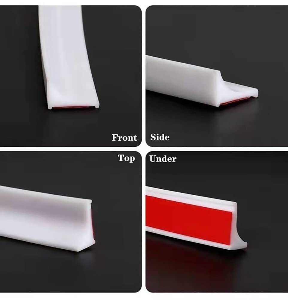 78 Inch Shower Screen Seal - Water Retaining Strip & Bathtub Water Stopper - Splash Guard & Threshold Water Dam Barrier for Bathroom & Kitchen - Perfect for Shower Doors, Bathtubs, and Wet Room Protection