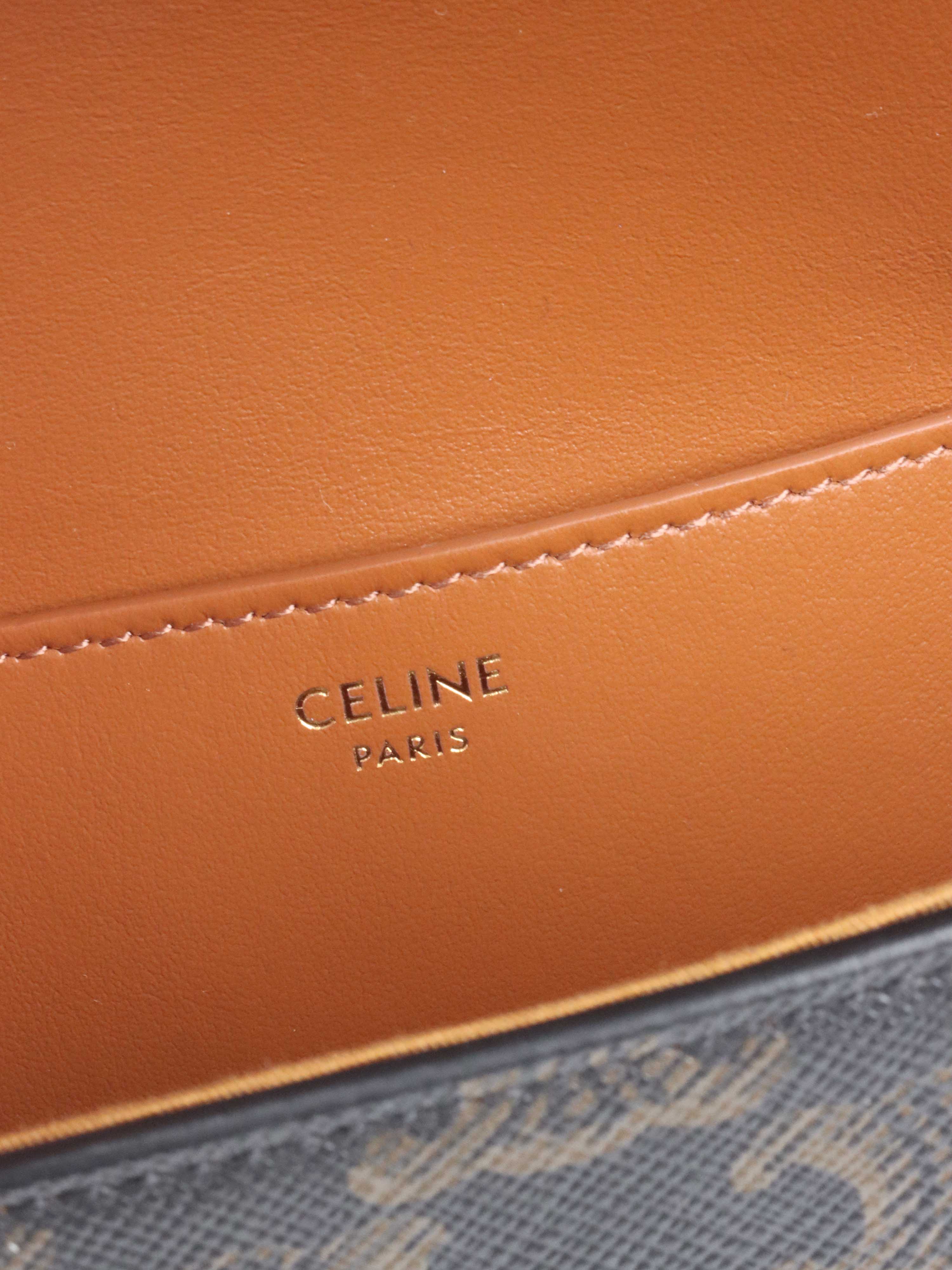 Celine Triomphe Canvas Clutch with Strap - Elegant Crossbody Bag for Women | Perfect for Evening Events, Parties & Date Nights