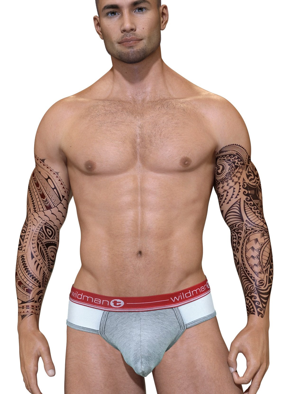 Wildmant Duo Big Boy Pouch Brief - Comfortable Men's Underwear with Support, Breathable Cotton Blend (Red) - Perfect for Everyday Wear, Gym & Sports Activities