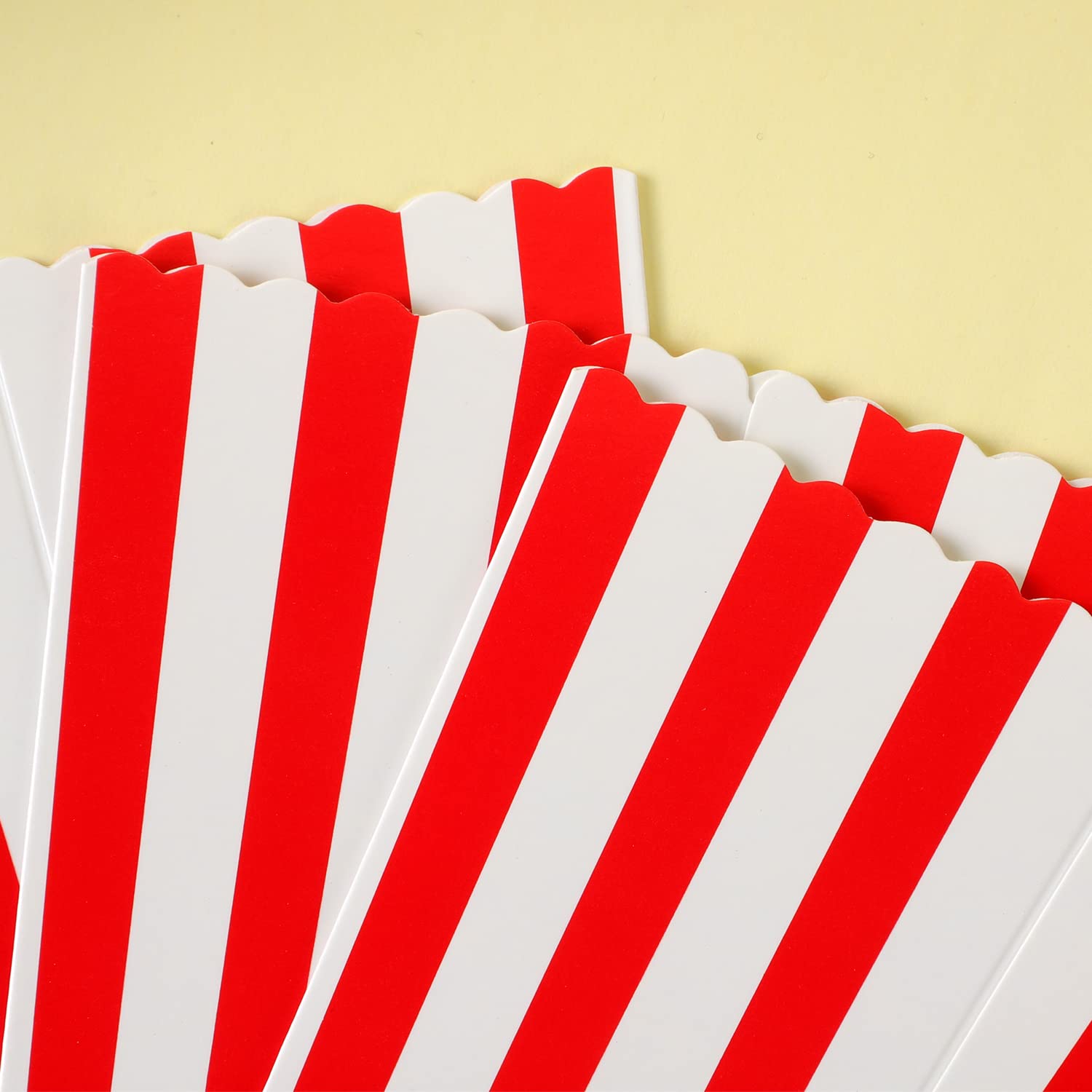 Yoosso 20-Piece Popcorn Box Set - Red & White Candy Containers for Popcorn, Cookies & Snacks | Perfect for Birthday Parties, Movie Nights, Weddings & Carnival Events