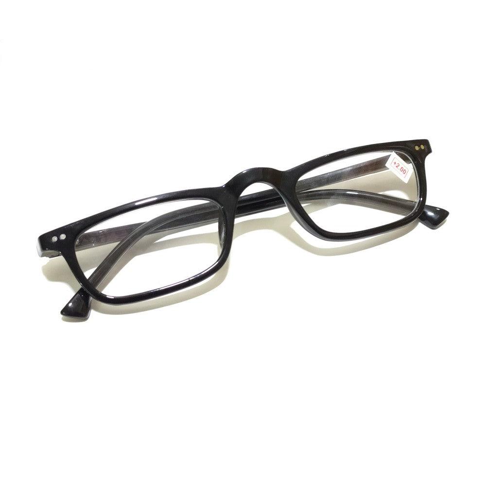 Lightweight Slim Black Reading Glasses for Men & Women - Spring Hinge Design P01SPBK | Perfect for Reading, Computer Use, and Daily Activities