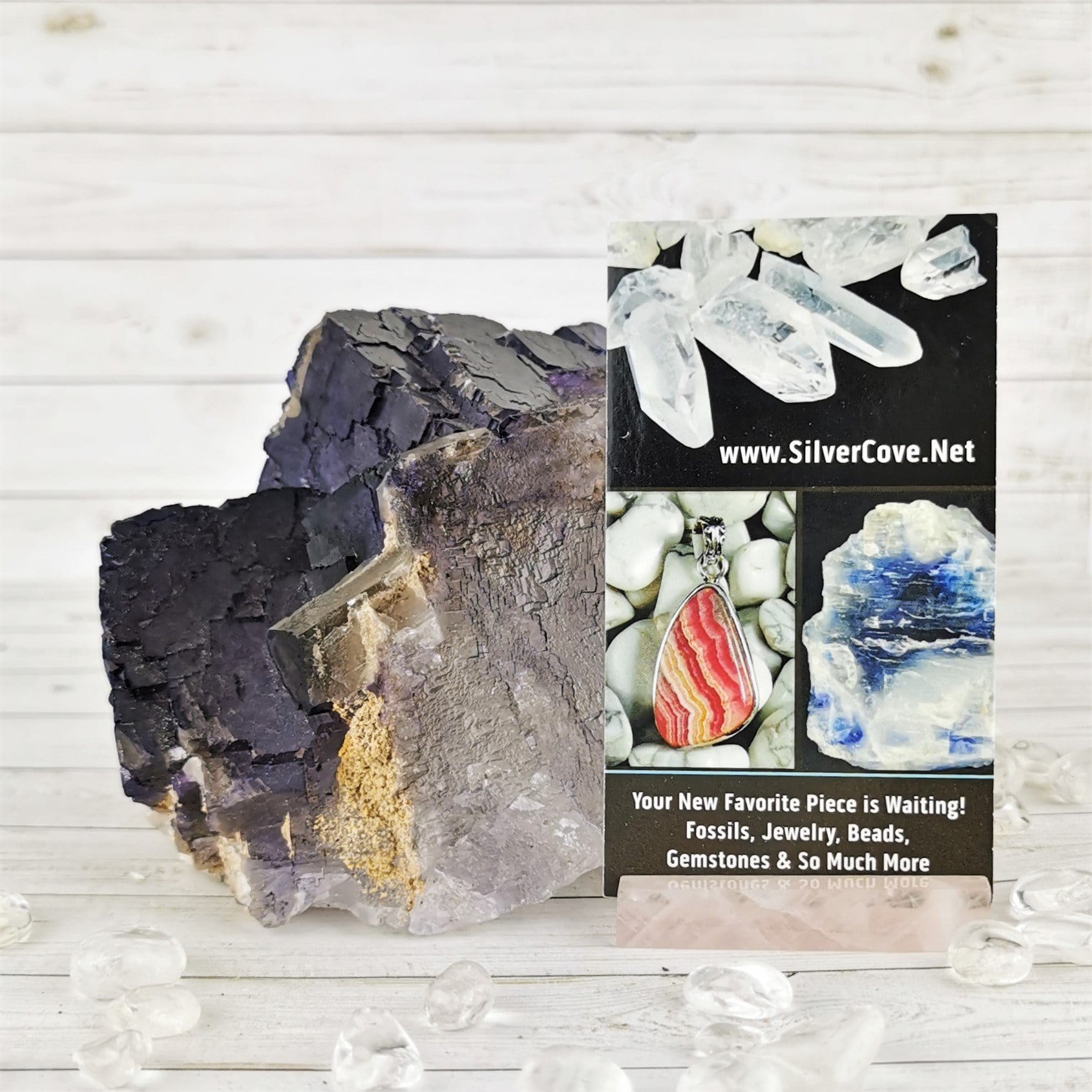 Natural Dark Purple Fluorite Crystal Specimen - Raw Fluorite Stone for Healing, Meditation & Energy Work - Perfect for Home Decor, Jewelry Making & Spiritual Gifts
